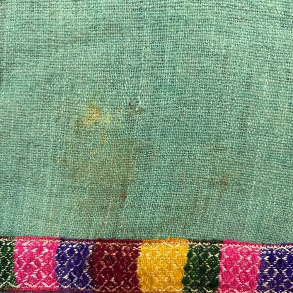 Handmade Peruvian Wool Textile Wall Hanging Embroidered 40x55 Inch